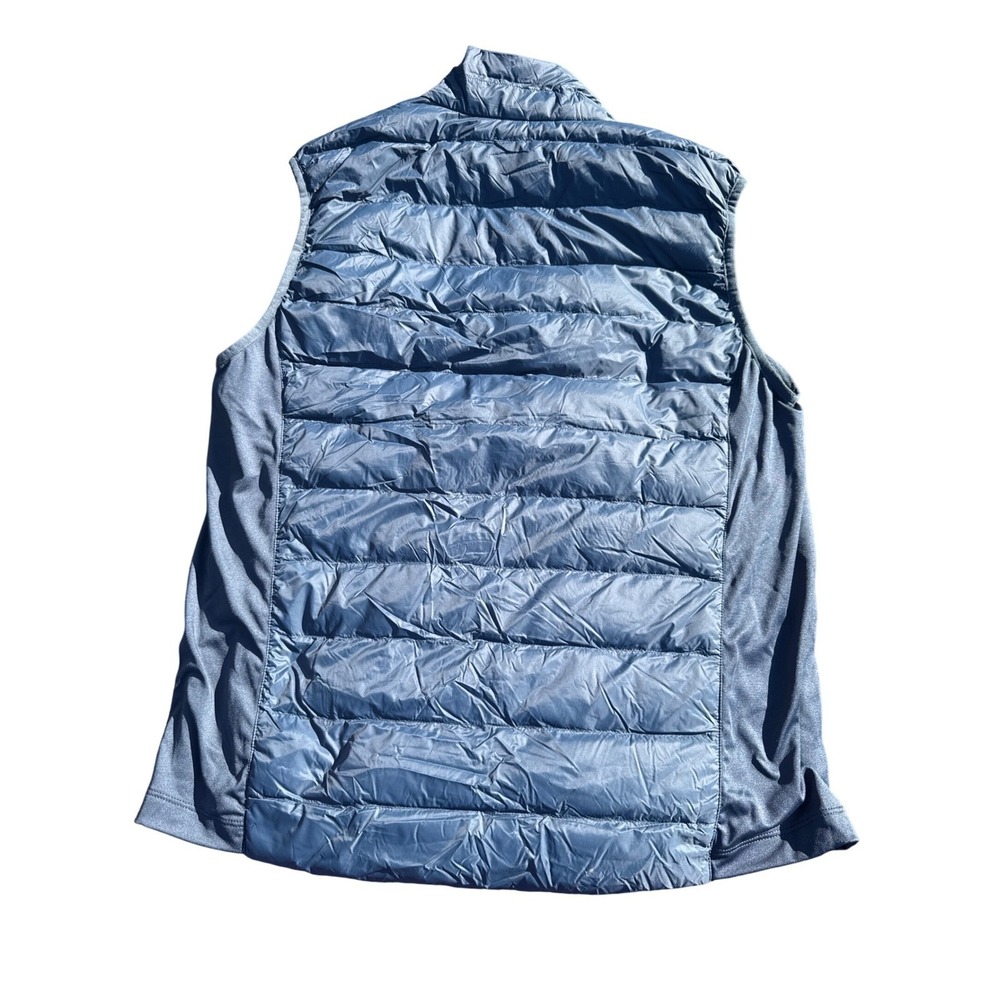 Eddie Bauer Mens Down 550 Puffer Vest Blue Size L Lightweight Insulated - Picture 2 of 7